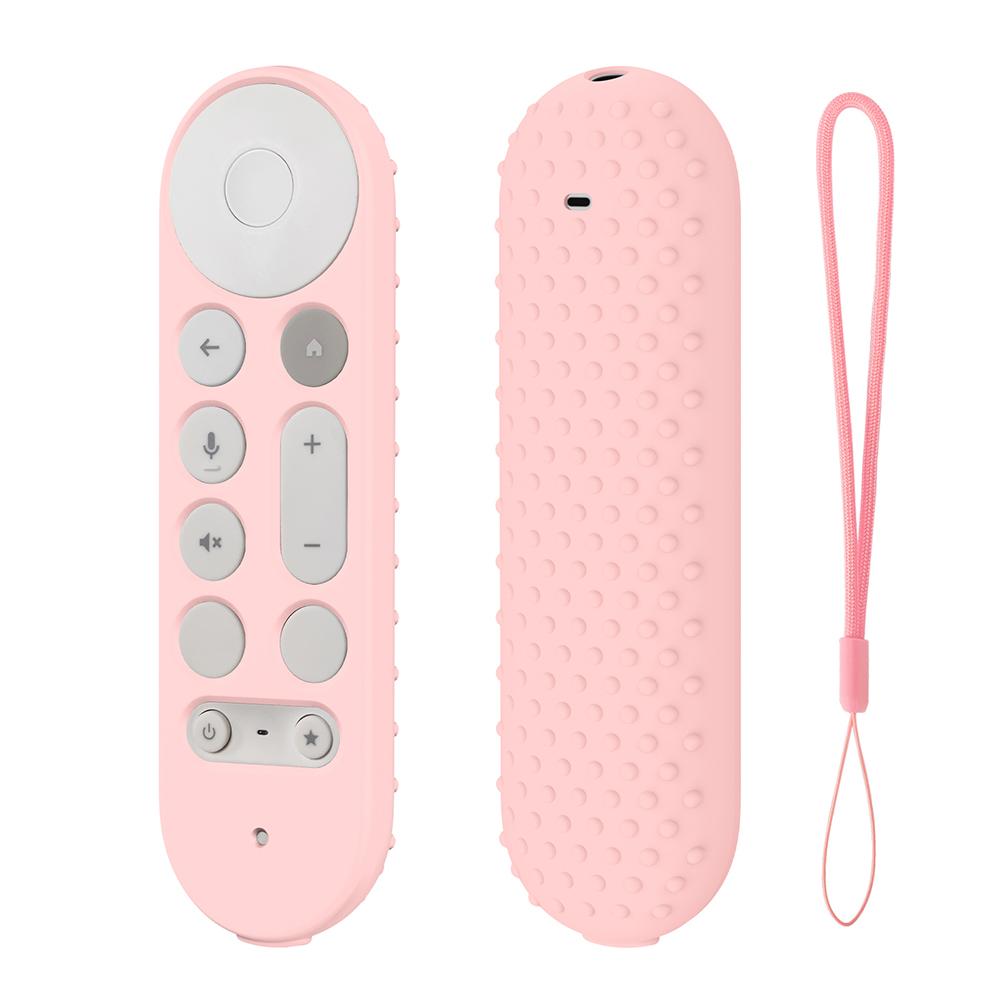 Silicone Remote Case with Lanyard Protective Controller Sleeve Skin Shockproof Remote Protective Case for Google TV Streamer 4K