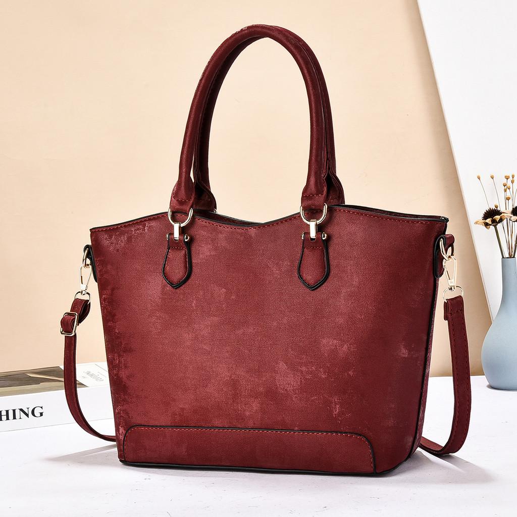 Classic Pu Tote Bag With Inner Pockets For Daily Use