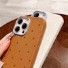 Simple White Dots Leather Phone Frosted Case for iPhone 17 Air 16 E 15 14 Plus 13 12 11 Pro Max XS Max Lens Protection Cover