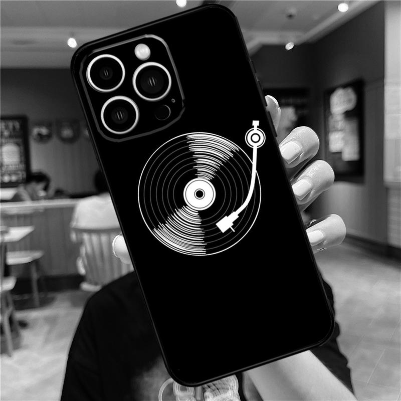 Vinyl-Schallplatte Retro-Hülle Für iPhone 17 16 15 14 13 12 11 Pro Max Mini Plus 16e 17 Air Bumper Hülle Zubehör