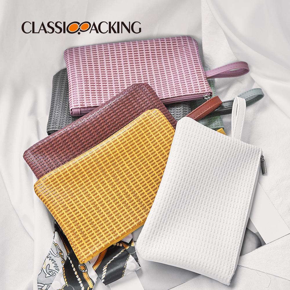 Multifunktionale Reise-Make-up-Tasche: Lippenstifthalter, Kabelorganisator, Münzfach & Pinselbeutel mit Reißverschluss.