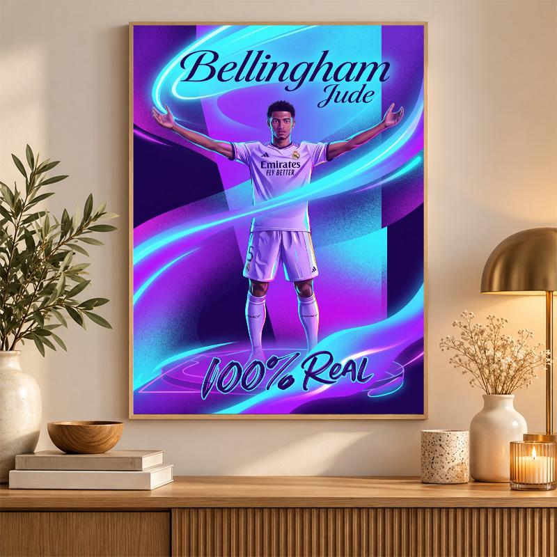 Jude Bellingham Diamant Schilderen Kit 5D Volle Boor DIY Diamant Mozaïek Muurkunst Huis Decoratie