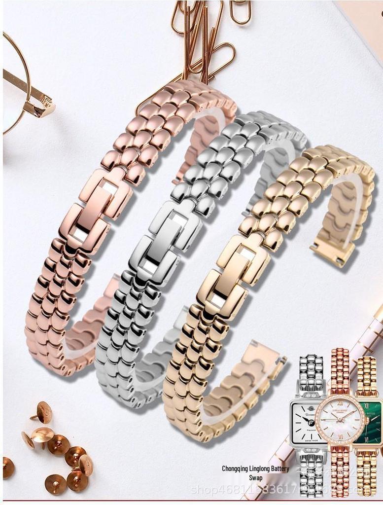 Brățară de ceas mică din oțel inoxidabil pentru femei cu design lanț cu trei bile - Disponibilă în mărimile 6, 8, 10, 12, 14