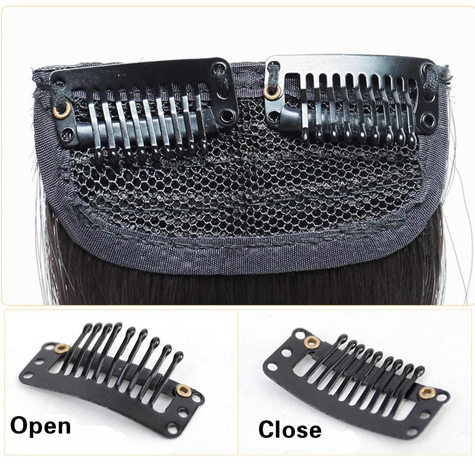 Synthetic Hair Curly hair 25cm/35cm Mini Hair Pad Hair Natural Black Brown Hair Extension Clips In Hairpiece For Women Hair Wig