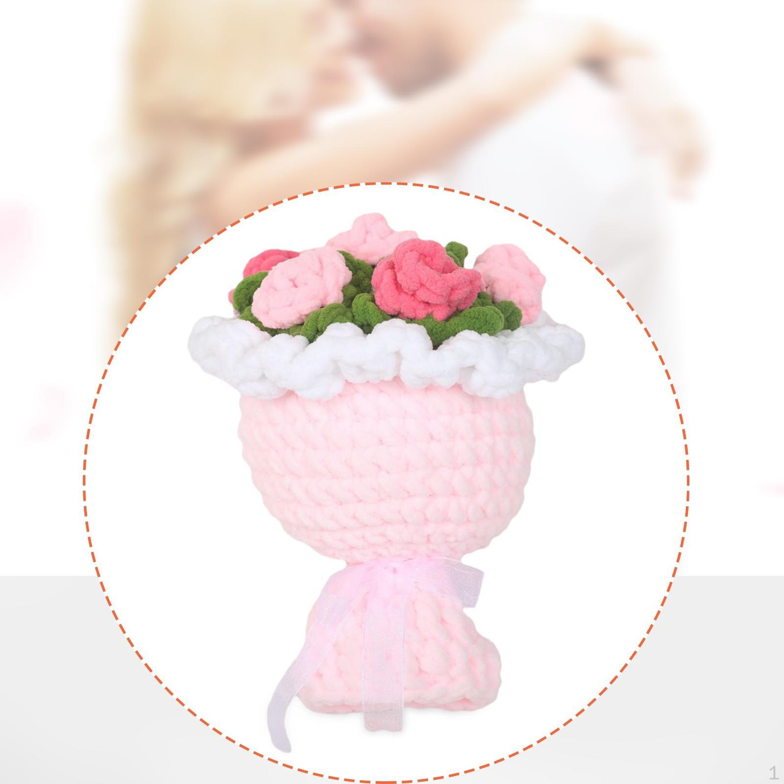 

Artificially Crocheted, Realistic Wool Imitation, Ideal Gift for A Birthday, Wedding Or Any Other розовый