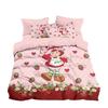 Copripiumino Federa Set Biancheria da Letto Ragazza Fragola Rosa Decorazione Camera da Letto Bambina Regalo di Natale Bambini Singolo Matrimoniale Grande Dimensioni