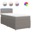 VidaXL Sommier à lattes de lit avec matelas Taupe 90x190 cm Tissu 3289615