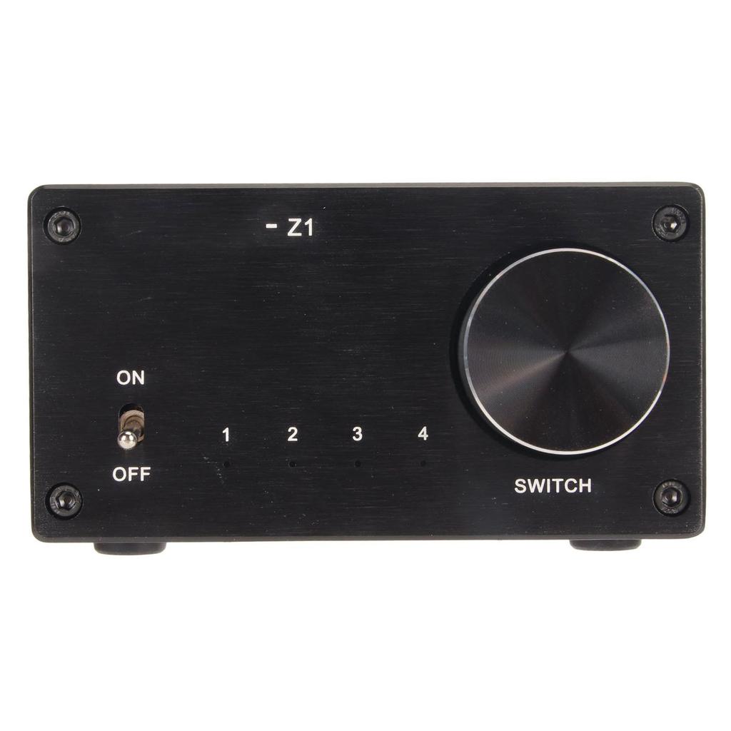 Conmutador RCA 4 entradas 1 salida HiFi Transmisión de señal sin pérdidas Conmutador de sonido estéreo RCA de doble canal