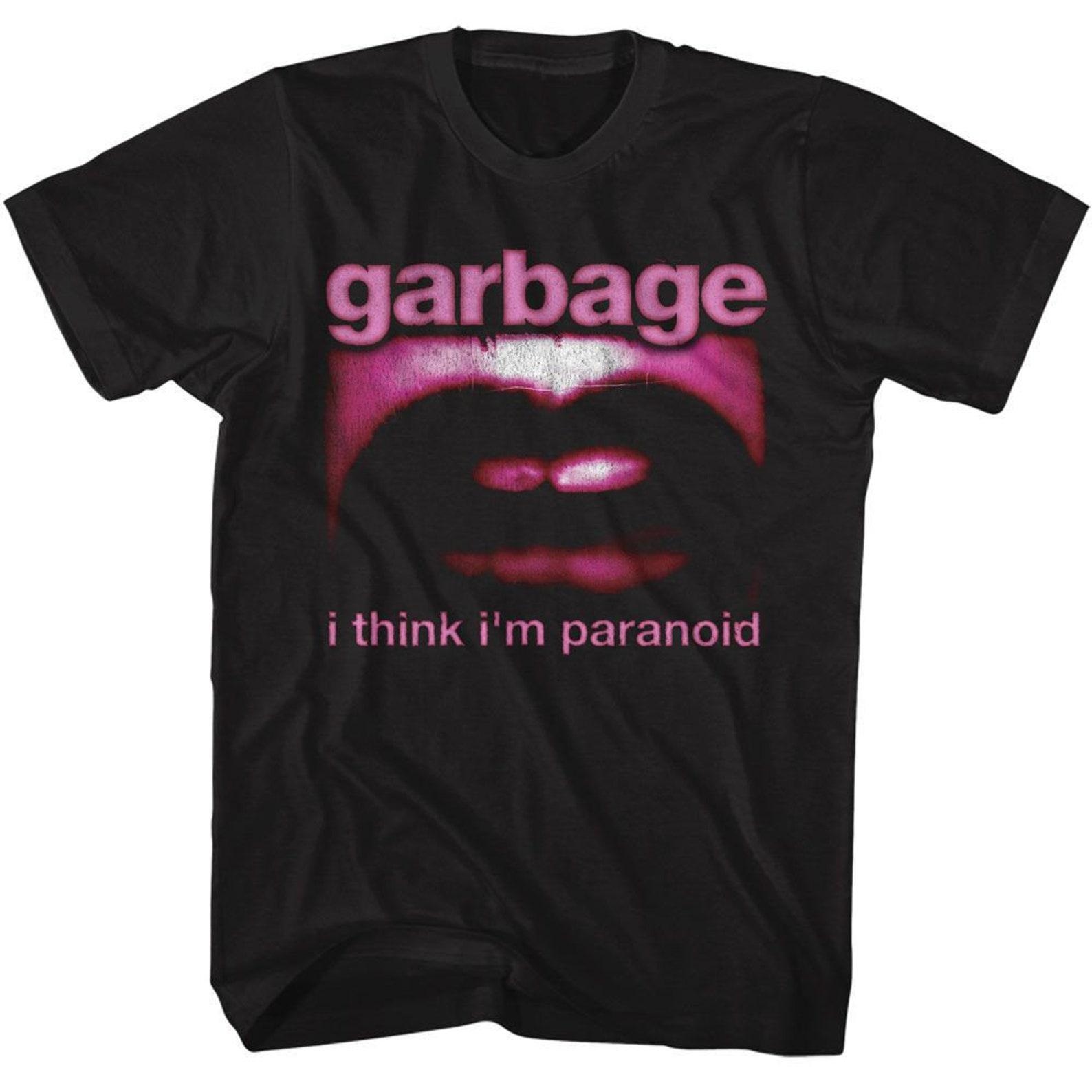 Garbage Paranoid Mouth Black T-Shirt XL