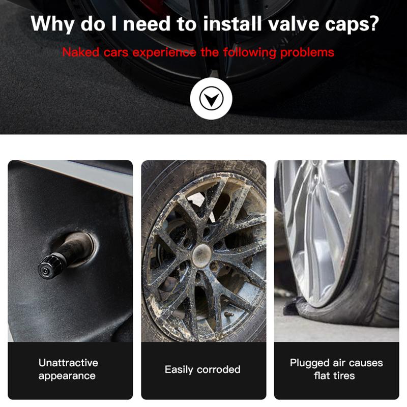 vbjly8 4Pcs Car Tire Valve caps Emblem metal Cap Accessories Sticker For BMW M E46 E90 E60 F30 F10 E39 E36 F20 G30 G20 E87 E92 X1 X5 X6 CUV1