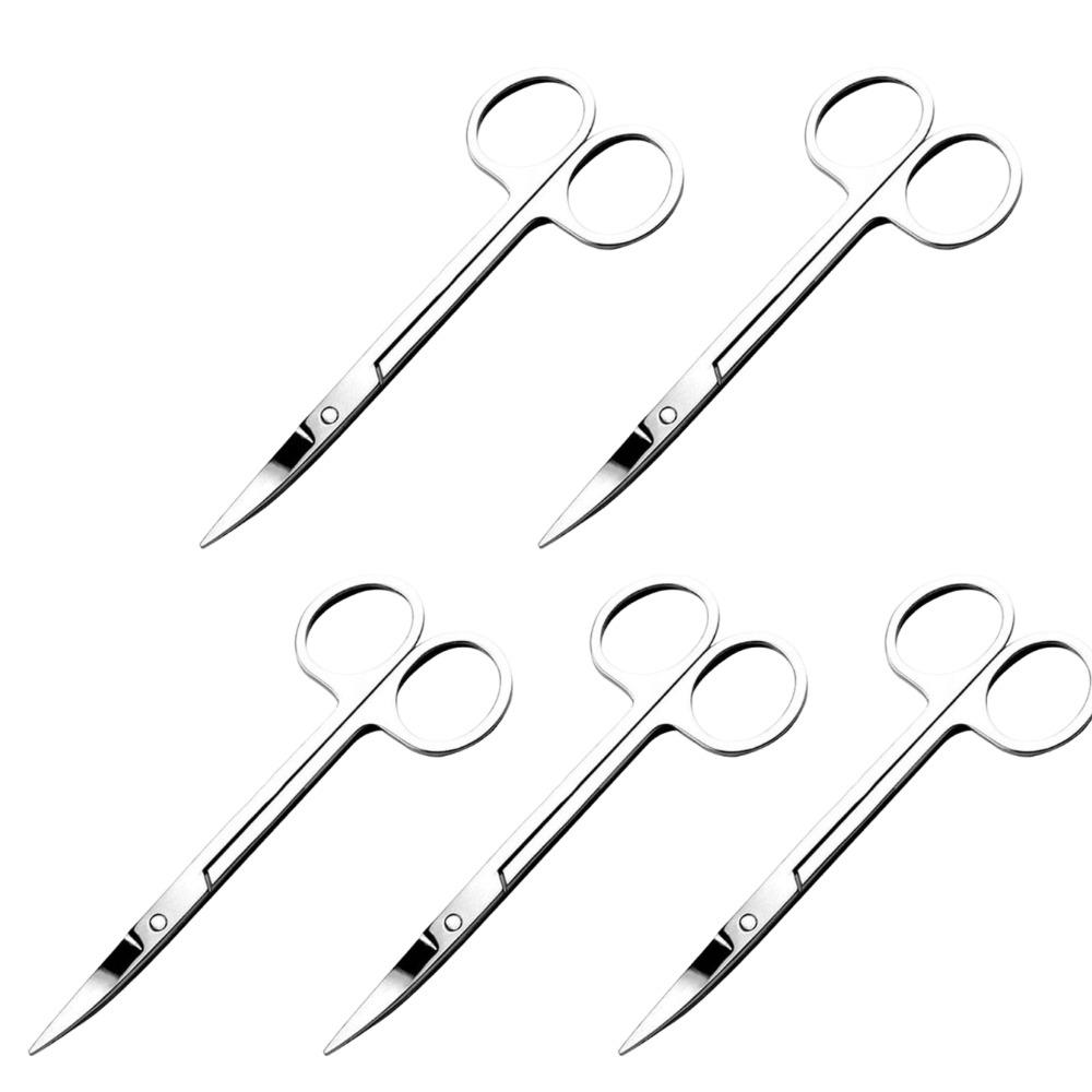 1/3/5PCS Professional Manicure Scissor Stainless Steel Beauty Grooming for Facial Hair Eyebrow Eyelash Haircut Nose Hair Scissor