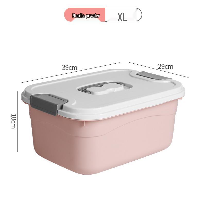 Extra Large Plastic Storage Box with Lid for Clothes, Toys, and Snacks