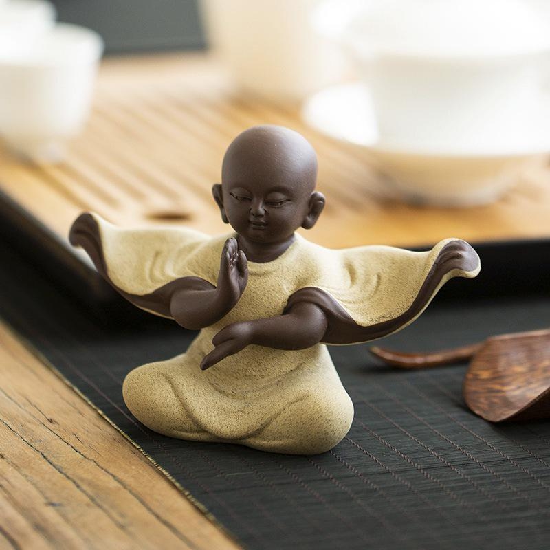 Zisha Little Monk Tea Pet Ornament - Zen Tea Table Decoration & Accessories