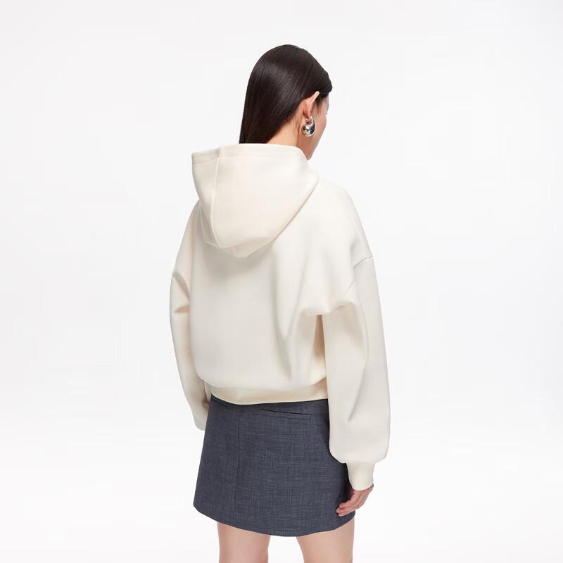 VEROMODA Women's Embroidered Beaded Hooded Sweatshirt