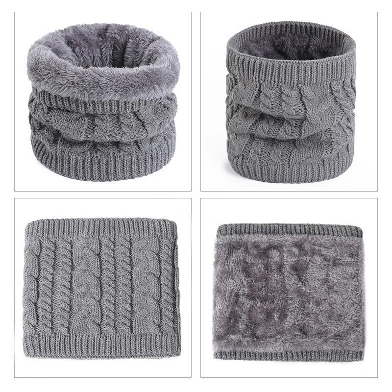 Unisex Thickened Knitted Wool Scarf: Warm, Fashionable Neck Cover for Winter Cycling