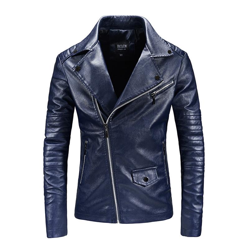Outono Moda Masculina Pu Casaco Masculino Preto Motocicleta Slim Fit Casaco Jovem Popular Jaqueta Bomber 