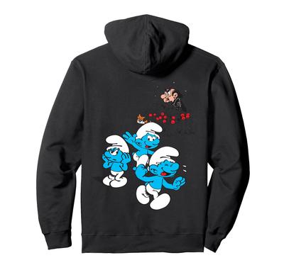 Smurfs Group Smurf Gargamel Enchanted Blue Friends Fan Hoodie