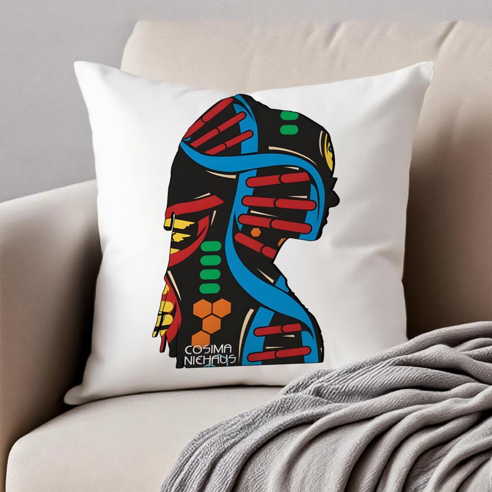 CCosima Niehaus Cushion Cover Pillowcase Antidustmite Invisible Zipper Short Plush Sofa Cushion