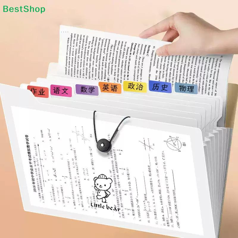 A4 Multi-layer Student Insert Exam Organizer, Accordion Folder For Subject Classification, Exam File Storage Bag