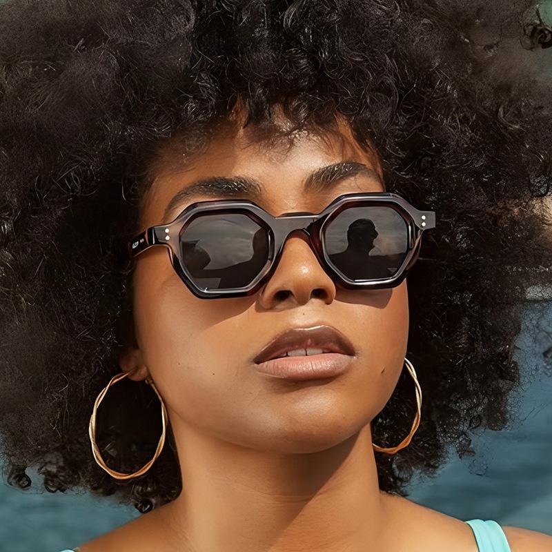 Women's Sunglasses, Fashion Polygonal Men's and Women's Sunglasses, Casual Sunglasses