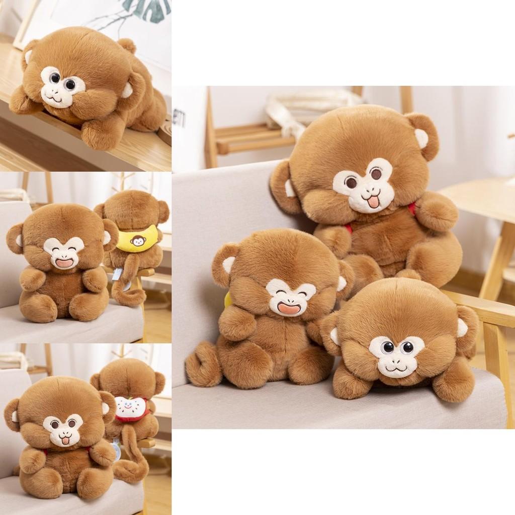 Monkey Cuddly Endearing Stuffed Animal With Long Fur Perfect For Kids Toy Plush