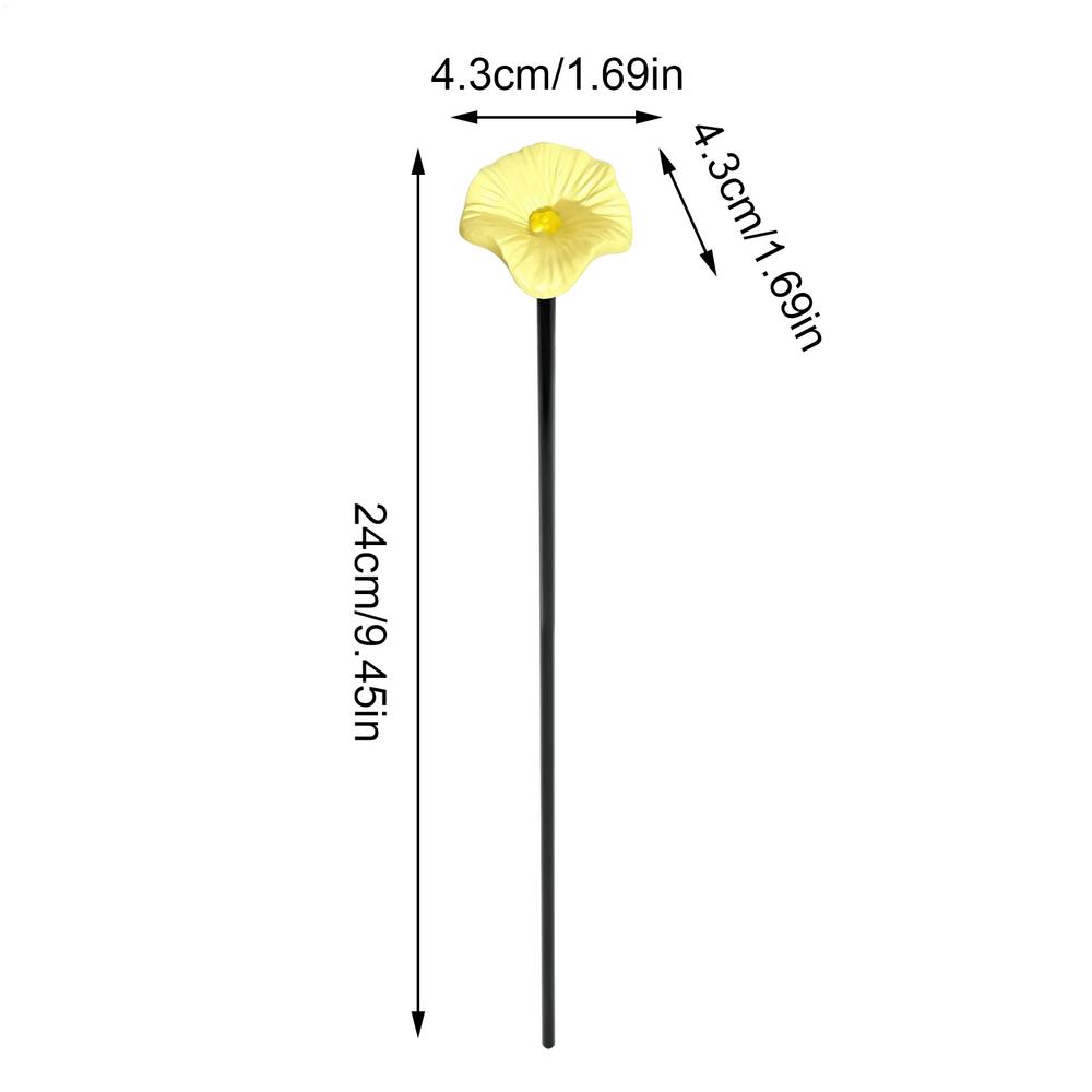 Resin Flower Shaped Bee Watering Station, Garden Butterfly Drinking Feeder with Ground Stake, Outdoor Yard Decorative Water Tray