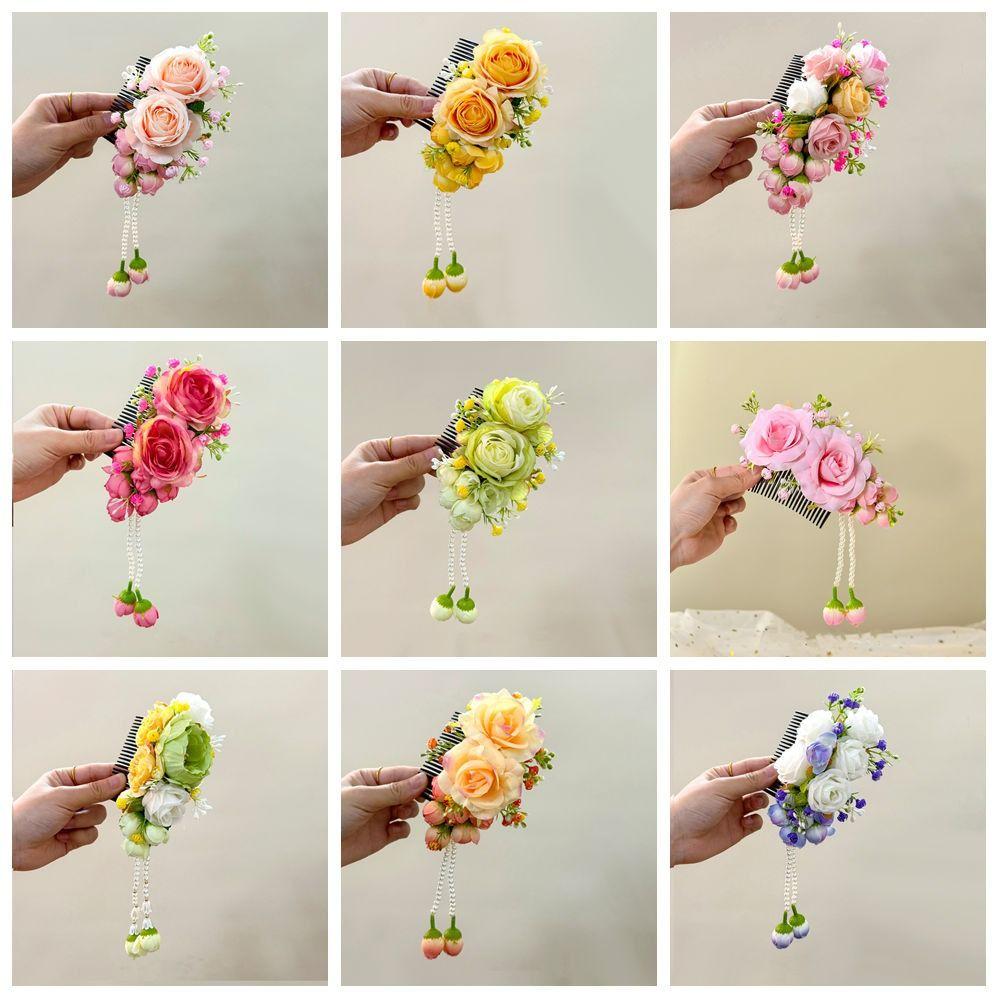 Tassel Thailand Flower Hairpin Sweet Wedding Bride Accessories Thai Hair Accessories  Headwear