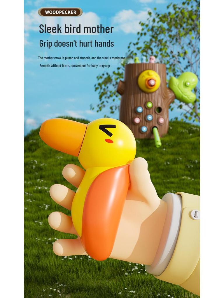 Magnetisches Spechtspielzeug: Lernspiel für Kinder - Verbessern Sie die Hand-Auge-Koordination durch Angeln und Wurmfangen