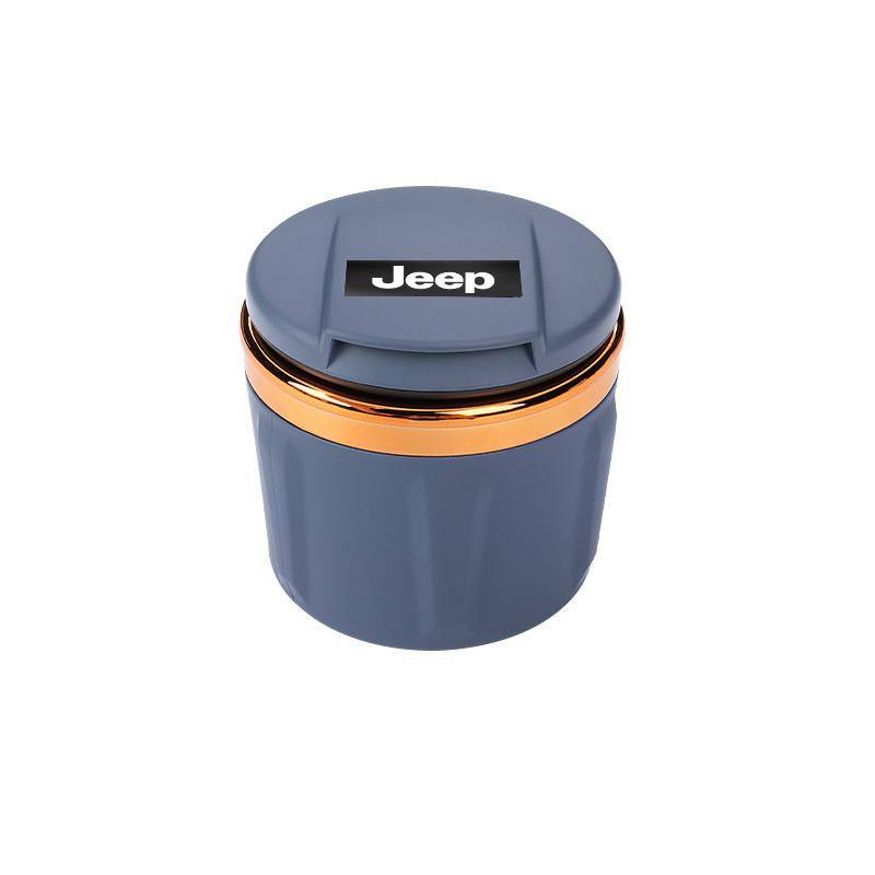 Car Ceramic Ashtray LED Light Ash Tray Cup Auto Accessories For Jeep Grand Cherokee Wrangler JK Gladiator Compass Renegade Recon ANR1