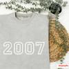 Retro Year Birthday Jumper Personalised Gift for Her Simple Figure Printed Tshirt Tops Tee Shirt Short Customized Unisexy Colors