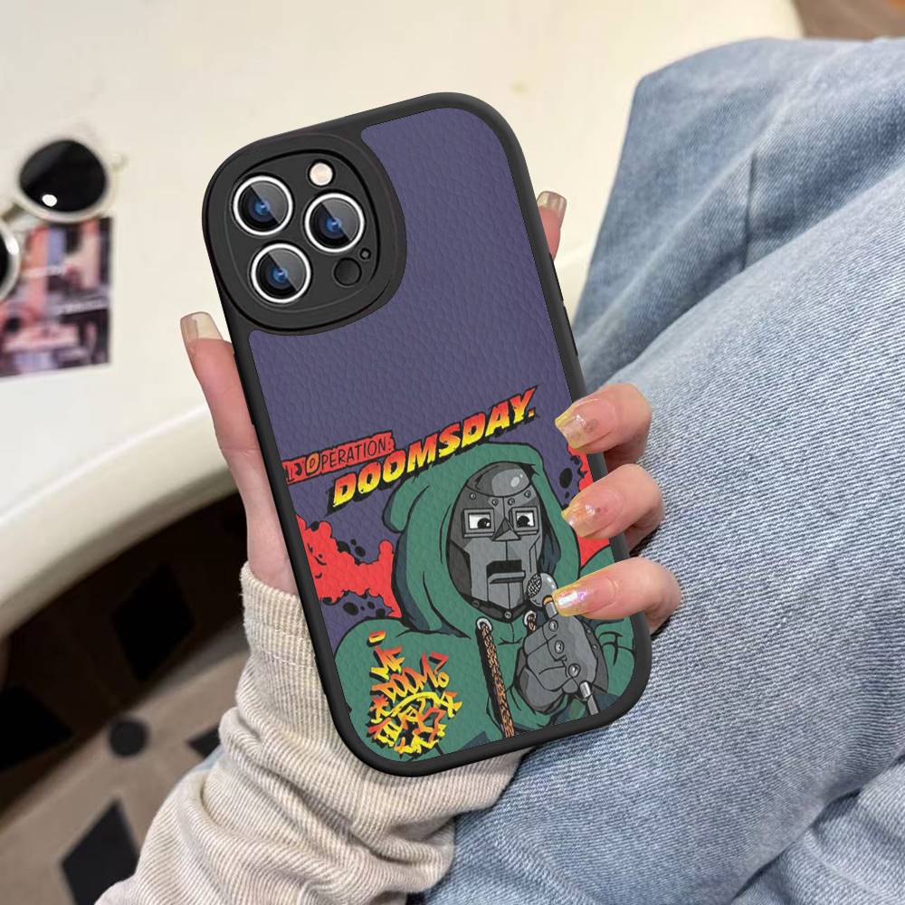 

M-MF Rapper D-DOOM Phone Case For IPhone 16 15 14 13 12 11 Pro Max Plus Leather Soft Cover iphone 12pro