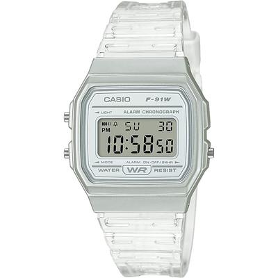 F-91WS-7 Unisex Digital Quartz Watch Clear Case Cheap Casio [Imported]