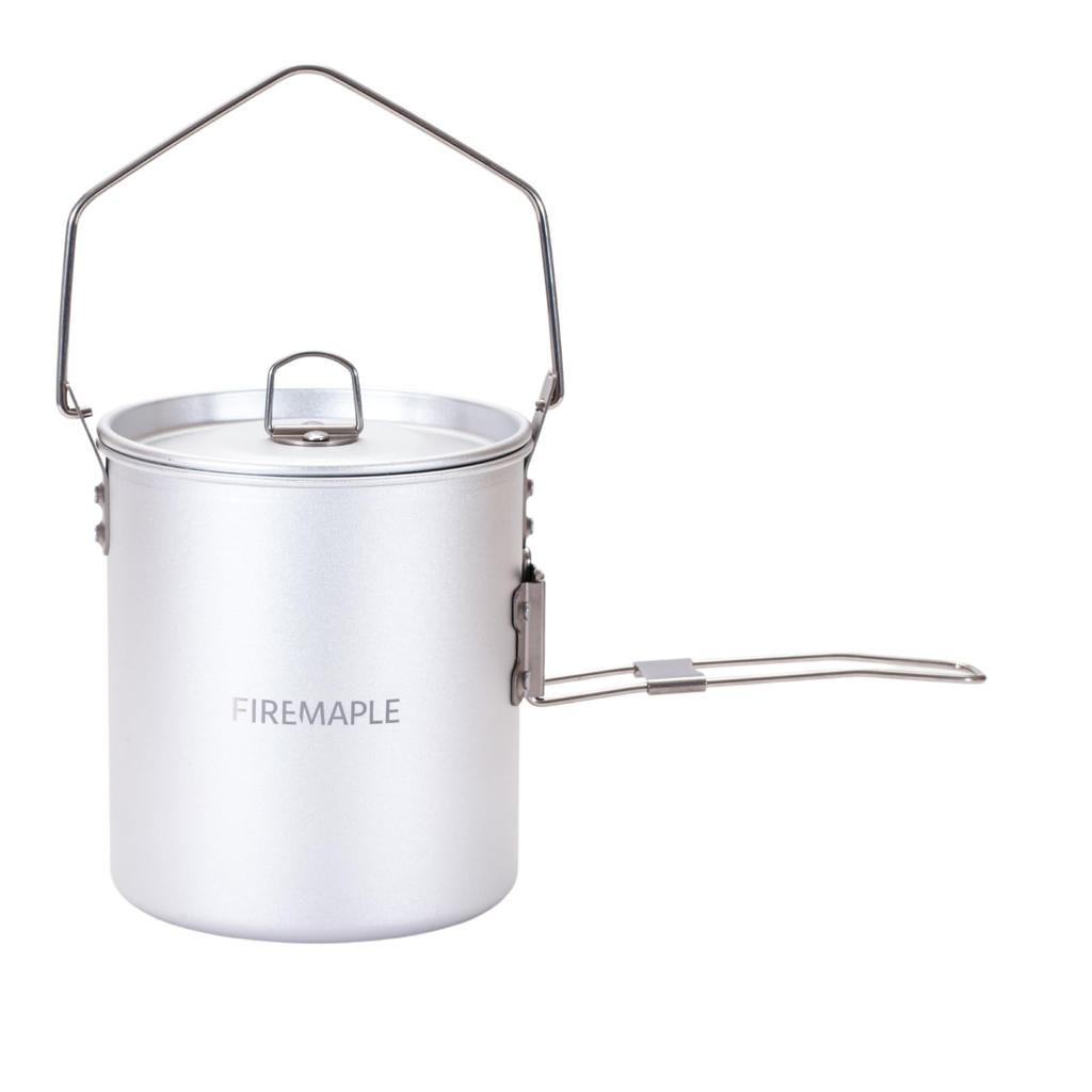 FIREMAPLE Frost Hliníkový hrnec 900 ml Lehký venkovní vařič s víkem Kompatibilní s vařením na dřevě a otevřeném ohni Včetně úložné tašky UL