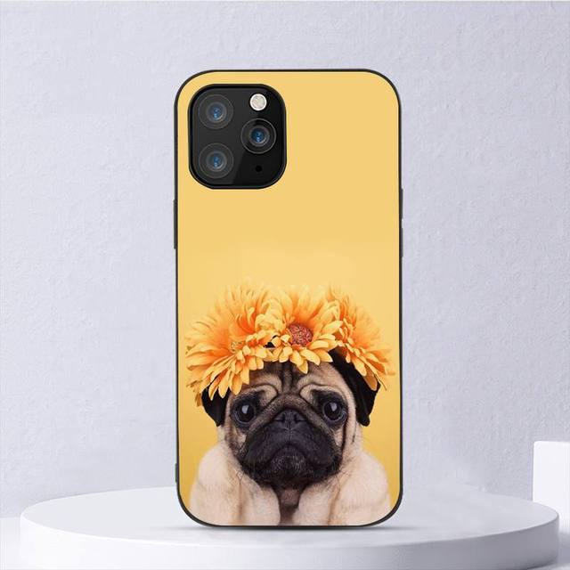 Cute Pug Dog Phone Case For Iphone 11 12 Mini 13 14 Pro Xs Max X 8 7 6s Plus 5 Se Xr Shell