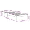 VidaXL Extra Long Bed Frames Without Mattress 100x210 Cm Solid Pine Wood, Bed, Bedroom Furniture, Wooden Bed, Single Bed, 852404
