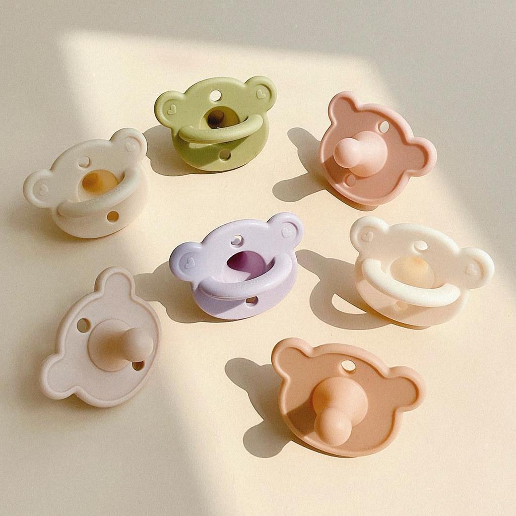 INS Newborn Ultra-Soft Silicone Pacifier, Anti-Colic, Sleep-Well Design for 0-6 Months