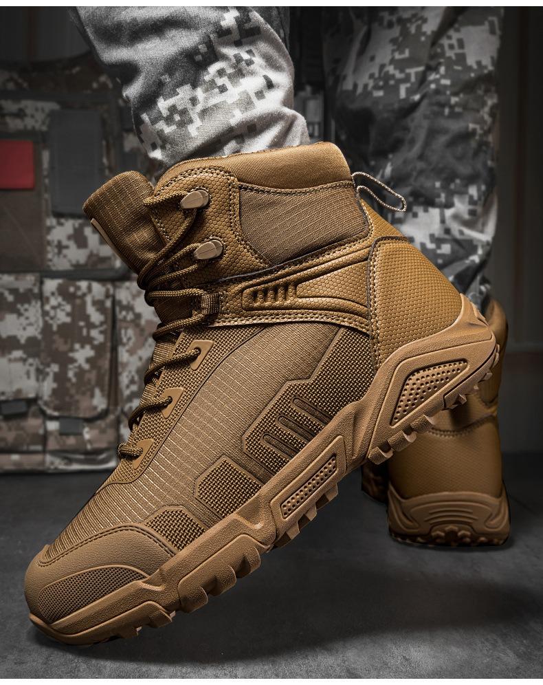 Fashion New type of mid high cut waterproof adventure work boots for outdoor mountaineering