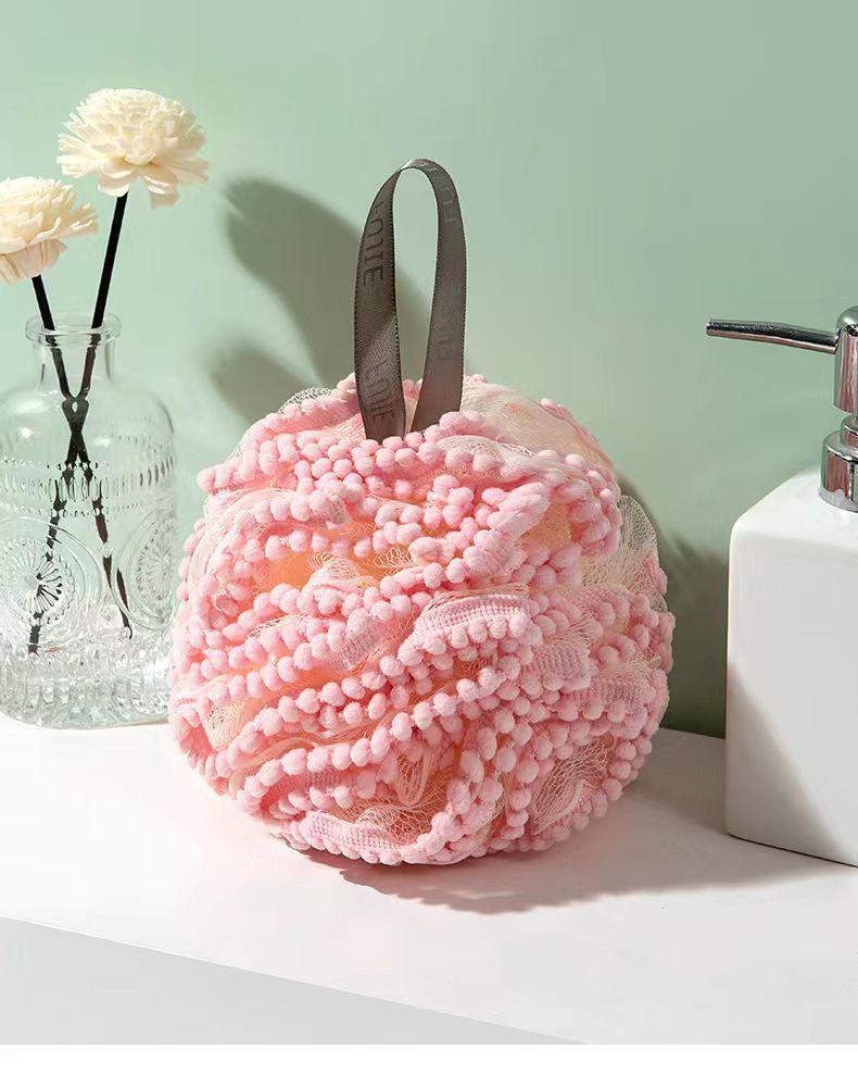 Durable Large Super Soft Bath Flower Ball - Non-Dispersing Foaming Net for Back Scrubbing
