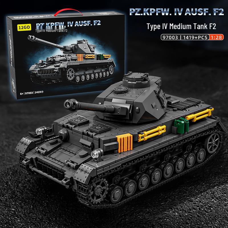 Tiger 97001 Heavy Tank Military Model Building Kit with Minifigures