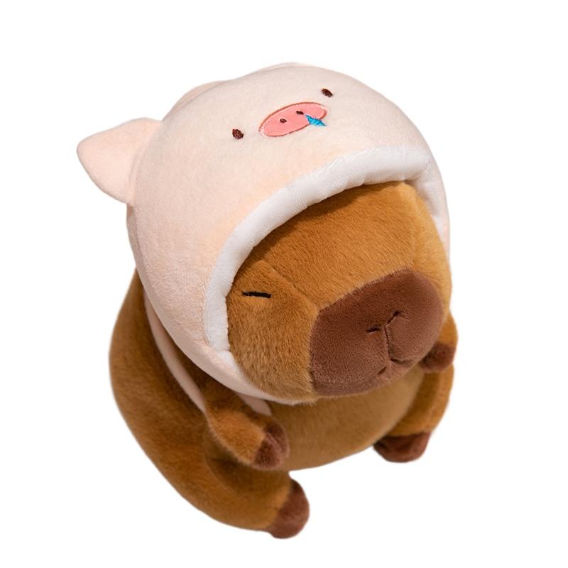 22/28/38CM Cute Capybara Plush Toy Simulation Capibara Cosplay Pig Dinosaur Chick SharK Doll Nice Present