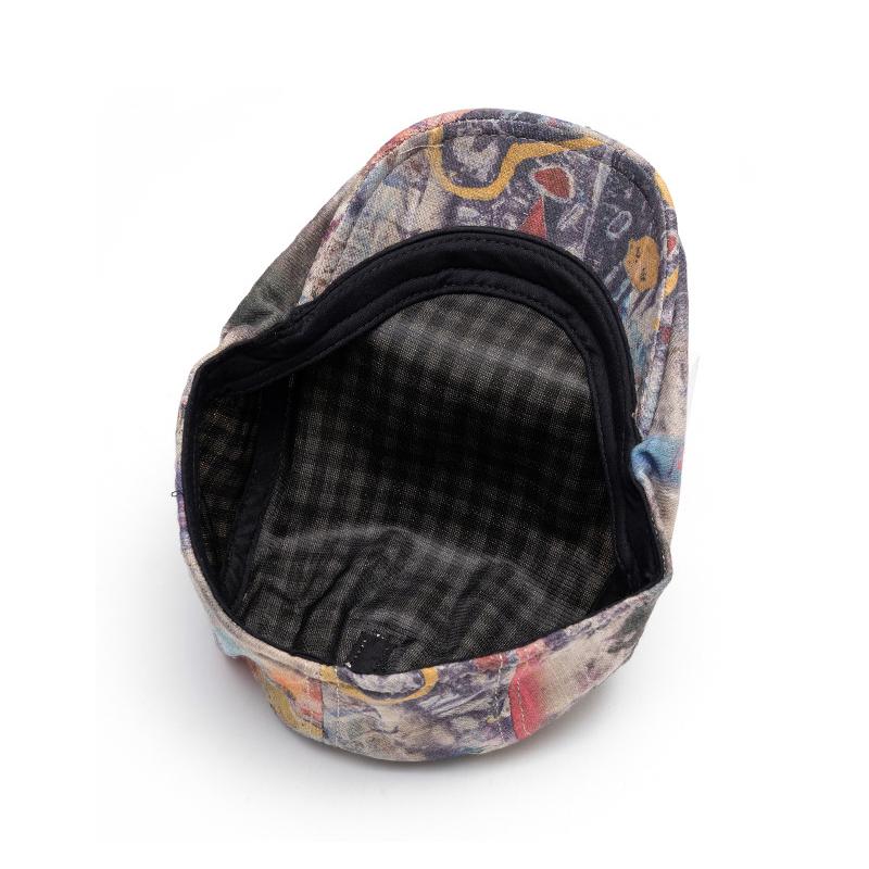 Tie-Dye Beret Women's Spring Summer Thin Cap Graffiti Forward Cap Men Newsboy Hat
