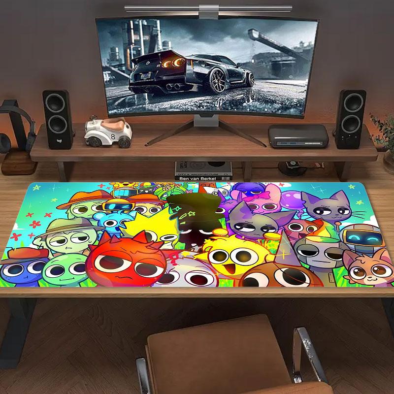 Sprunki Large Size Mouse Pad Large Gaming Table Cushion Non-slip Laptop Tablet Big Mousepad XXL Mat Mini PC Playmat With Lock Edge