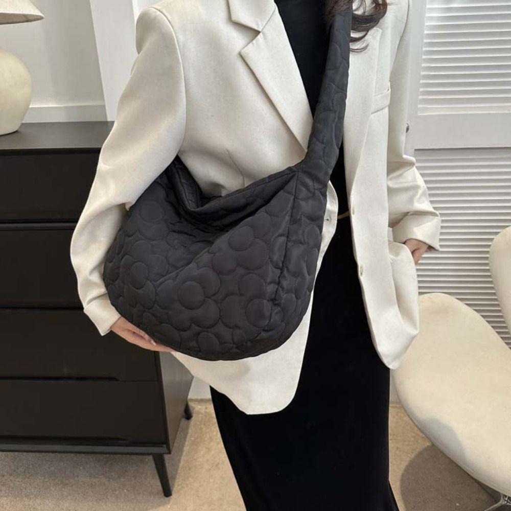 

Сплошной цвет, космическая хлопковая сумка для подмышек, сумка с цветочным сообщением, уличная одежда