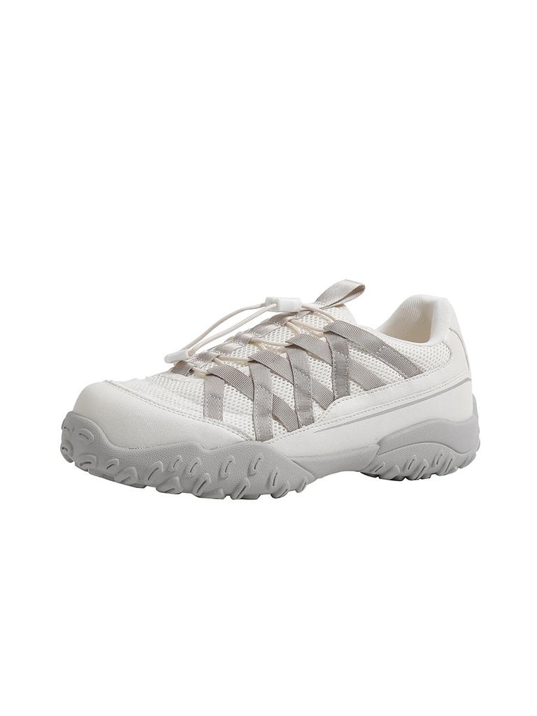 Cowhide version~ Han Suxi has the same platform casual sports shoes, women's mountaineering muffin shoes, ballet style ribbon dad shoes.