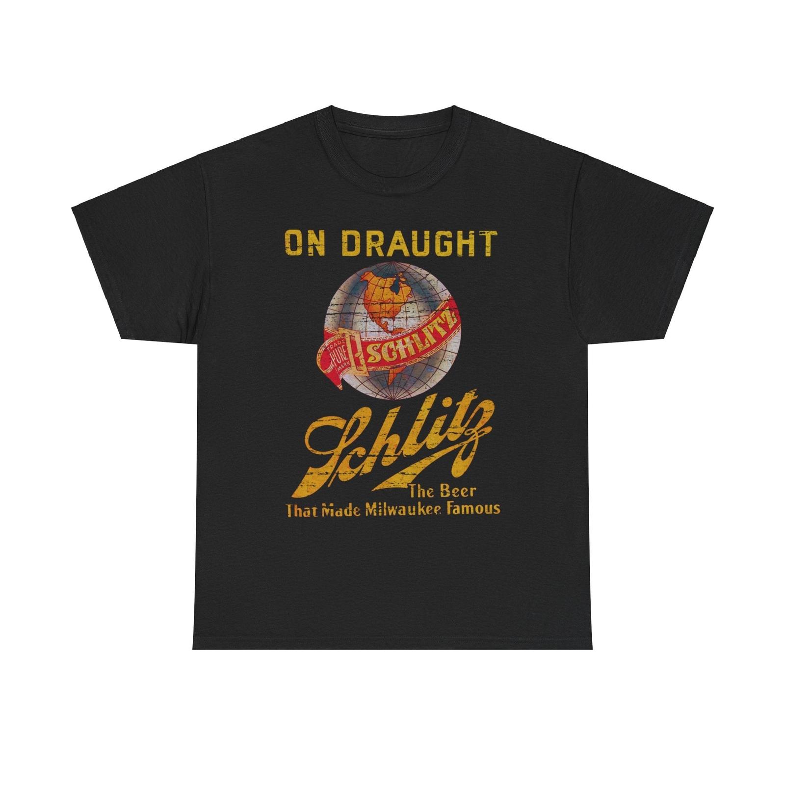Schlitz Beer Milwaukee on Draught Wisconsin Brewery T-shirt S
