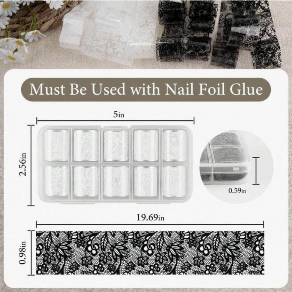 Leopard Print Nail Stickers Lace Design Nail Decals Fashion Nail Decorations  Nail Decoration