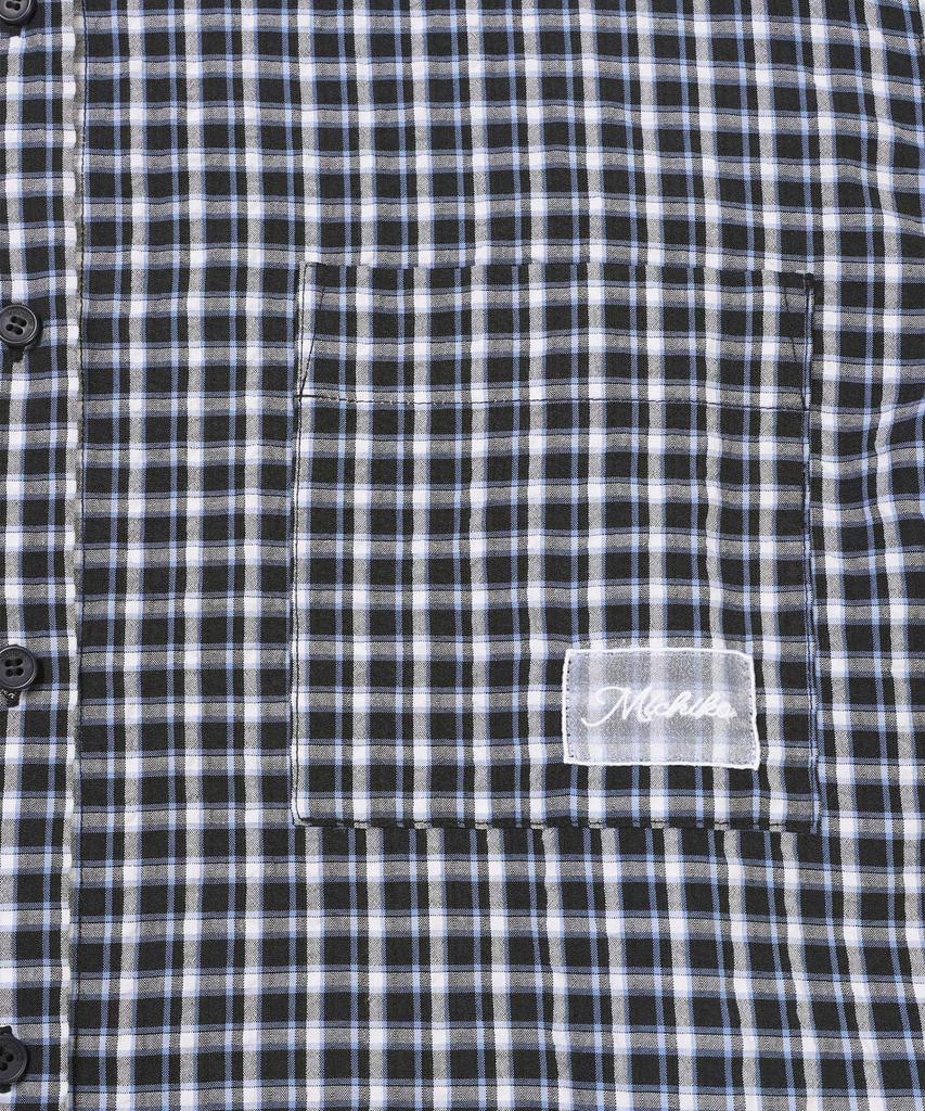 Michikoleondeonkosino Light Oversized Check Shirt Blue/Black