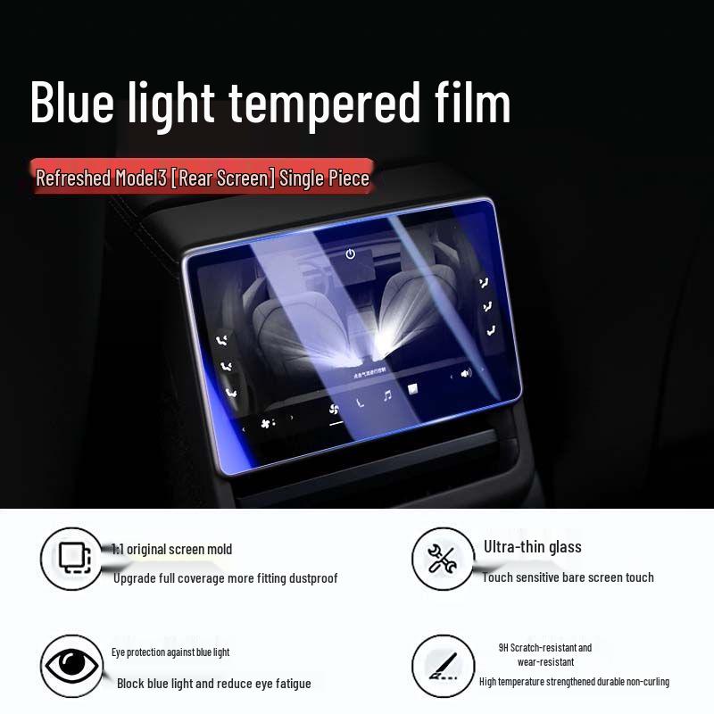 Tesla Model 3/Y Displayschutzfolie - Gehärtetes Glas für das Mittelkonsolen-Display