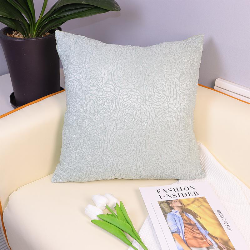 Plně polyesterový odsazený povlak na polštář s růžemi Pohovka Lehký luxusní Moderní bederní opěrka Polštář Vzorový dům Ubytování v soukromí Měkká dekorace Polštář