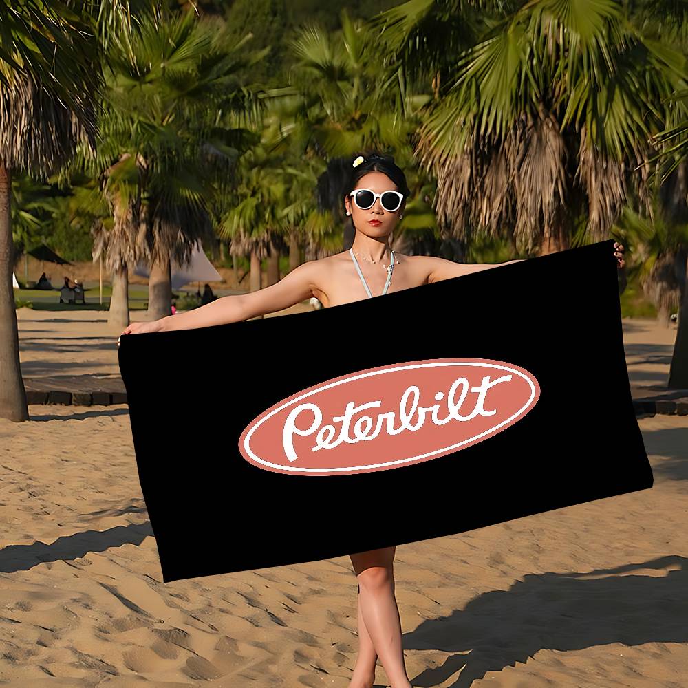 PeterbiltS Racing Car Banner Microfiber Beach Towel Absorbent Quick Dry Soft Yoga Swimming Resort Mountain Climbing Towel